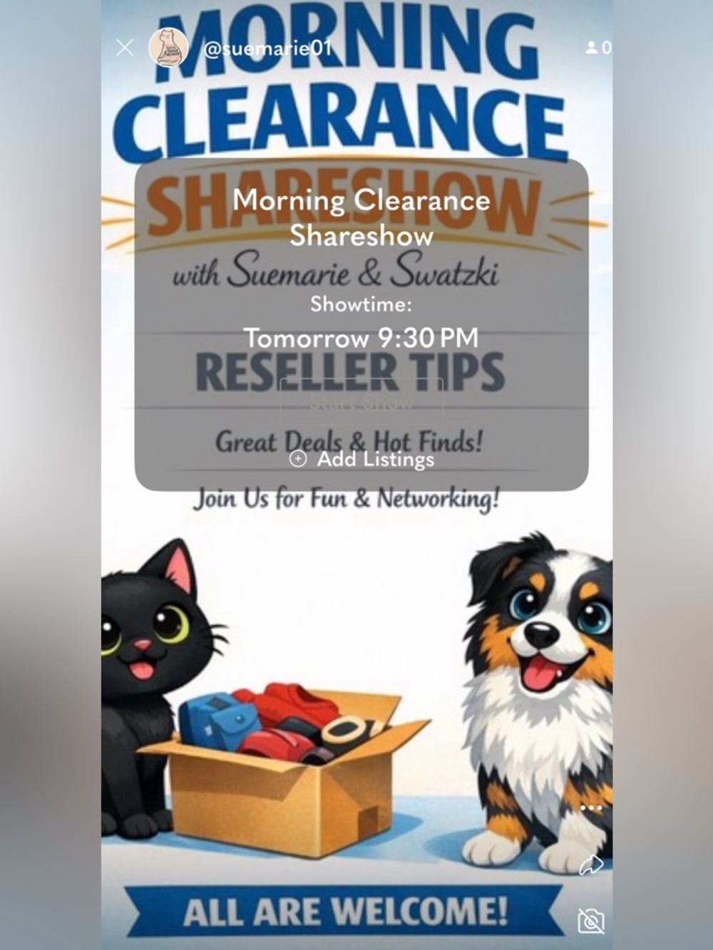 Wednesday morning clearance share show